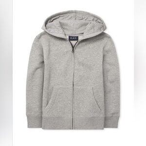Toddler Fleece Zip-Up Hoodie - grey size 12-18 months
